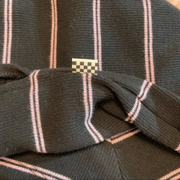 Vans Black with Pink Stripes Ally Stripe Cotton Midi Dress - Picture 12 of 15